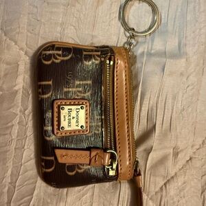 Dooney & Bourke Black and Tan Monogram Wallet/ Coin purse